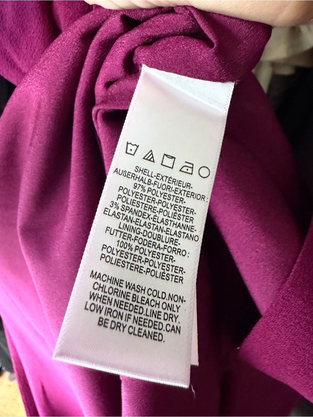 Dress the Population Tiffany One Shoulder Midi Dress Dark Magenta Size Large - Picture 8 of 8